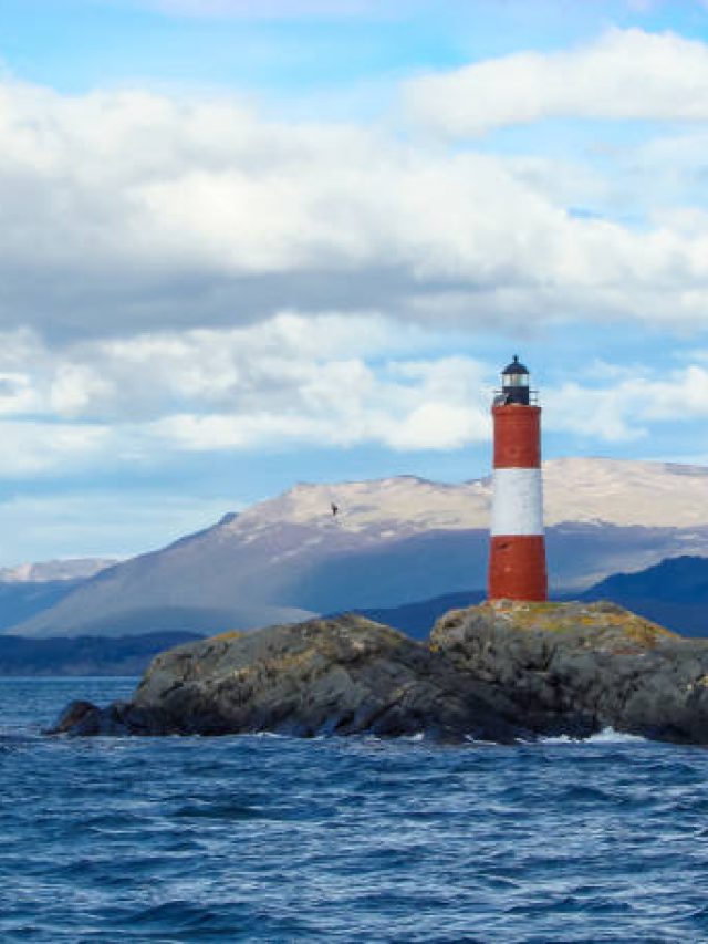 Les Eclaireurs lighthouse in Ushuaia, Argentina